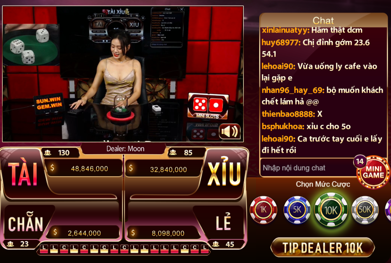 Cược thủ có chơi hội nhận thưởng khủng khi tham gia đặt cược tại livestream Tài xỉu Sunwin
